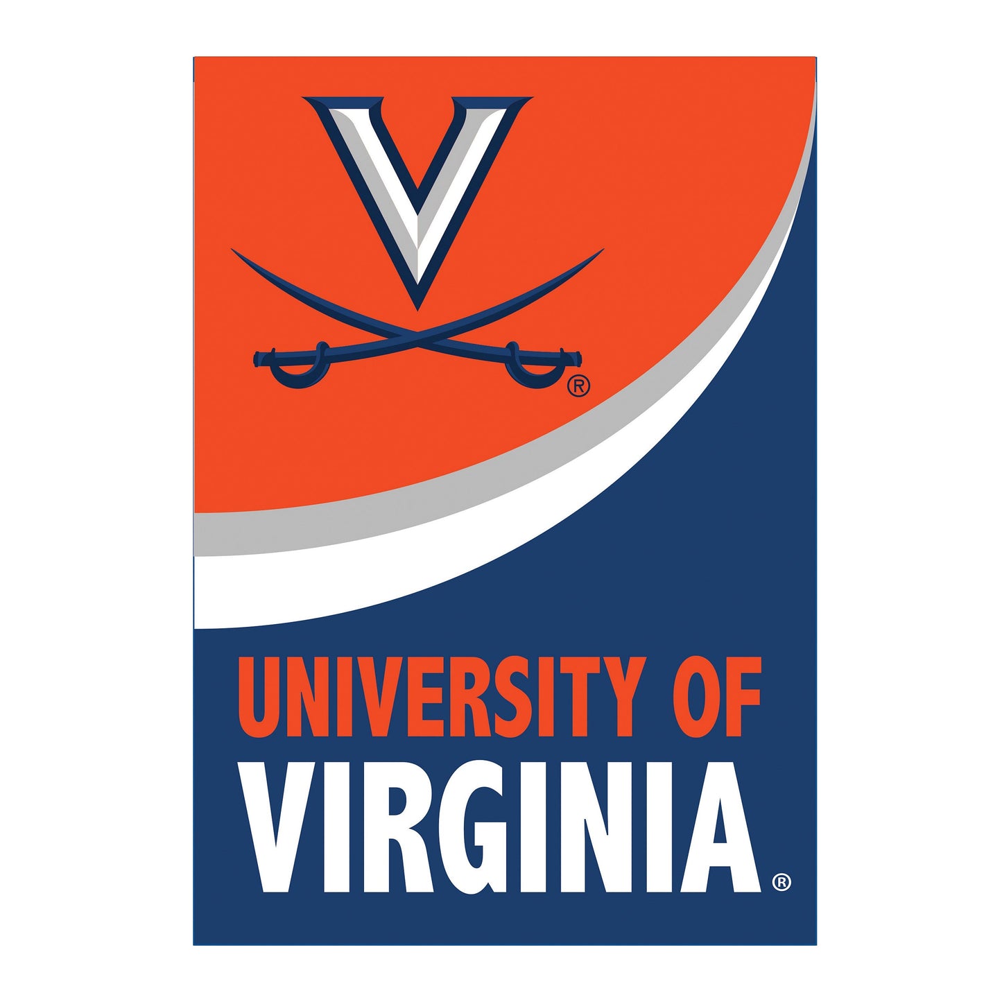 University of Virginia Burlap Flag GDN Size