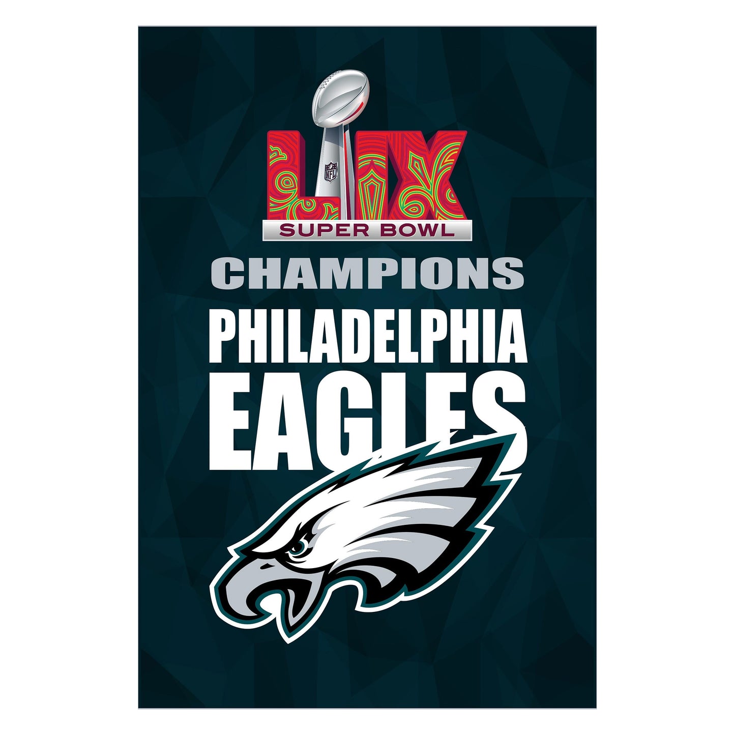 Philadelphia Eagles Super Bowl 59 Champions Flag, House