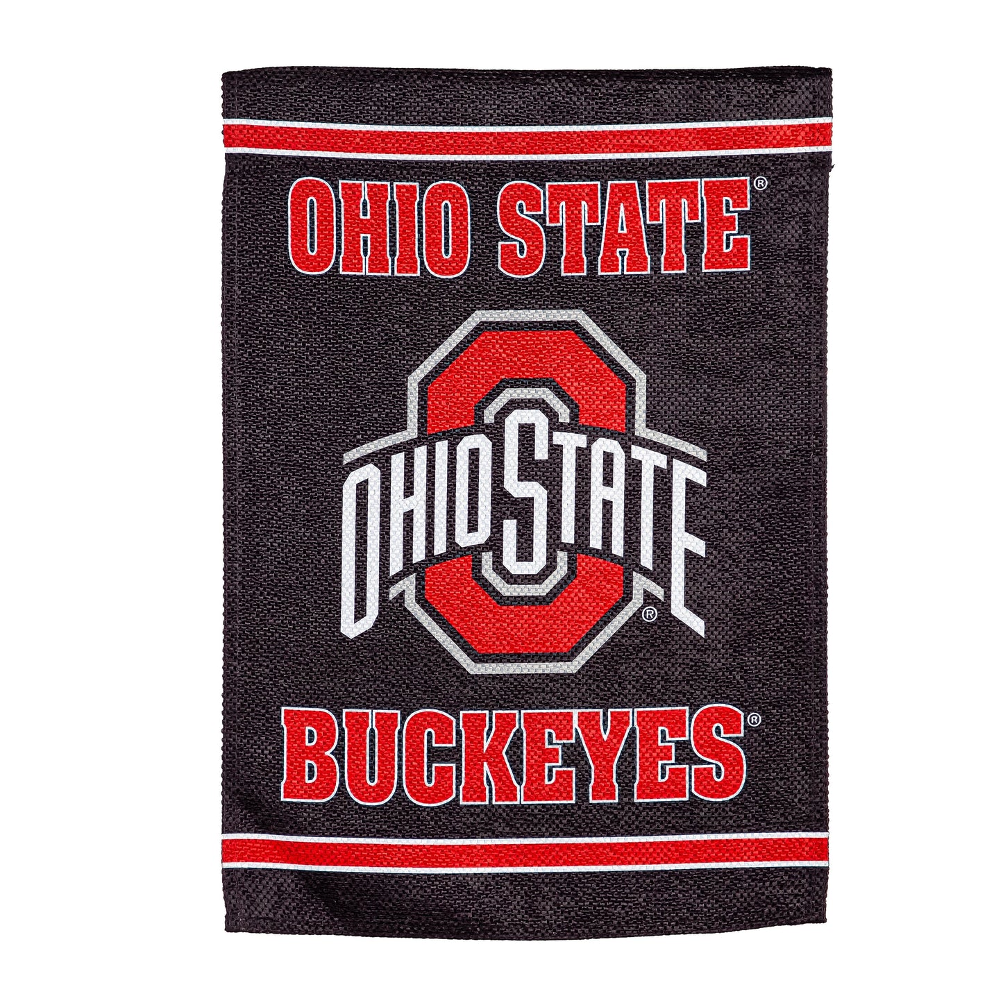 Embossed Suede Flag, House Size, Ohio State University