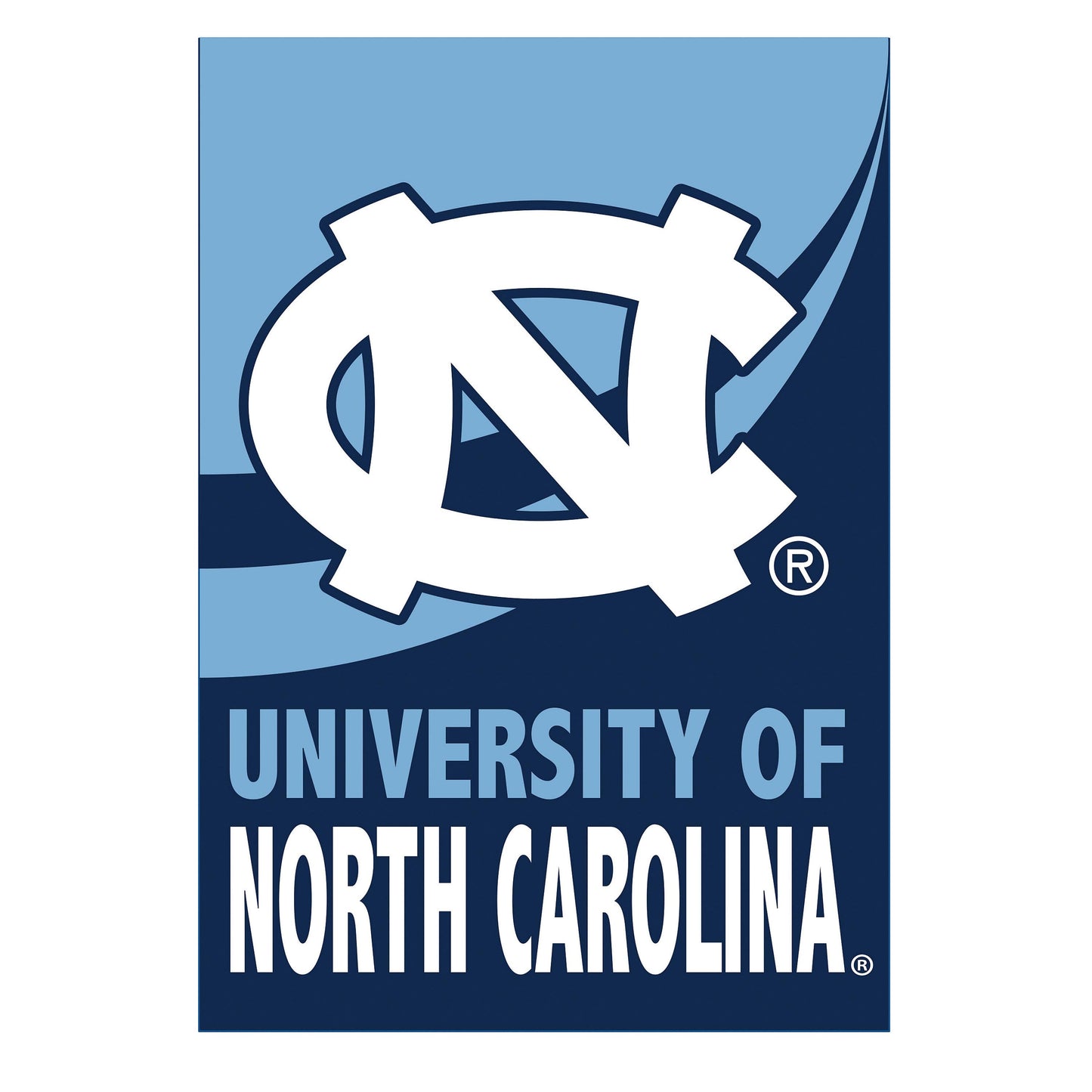University of North Carolina Burlap Flag House Size