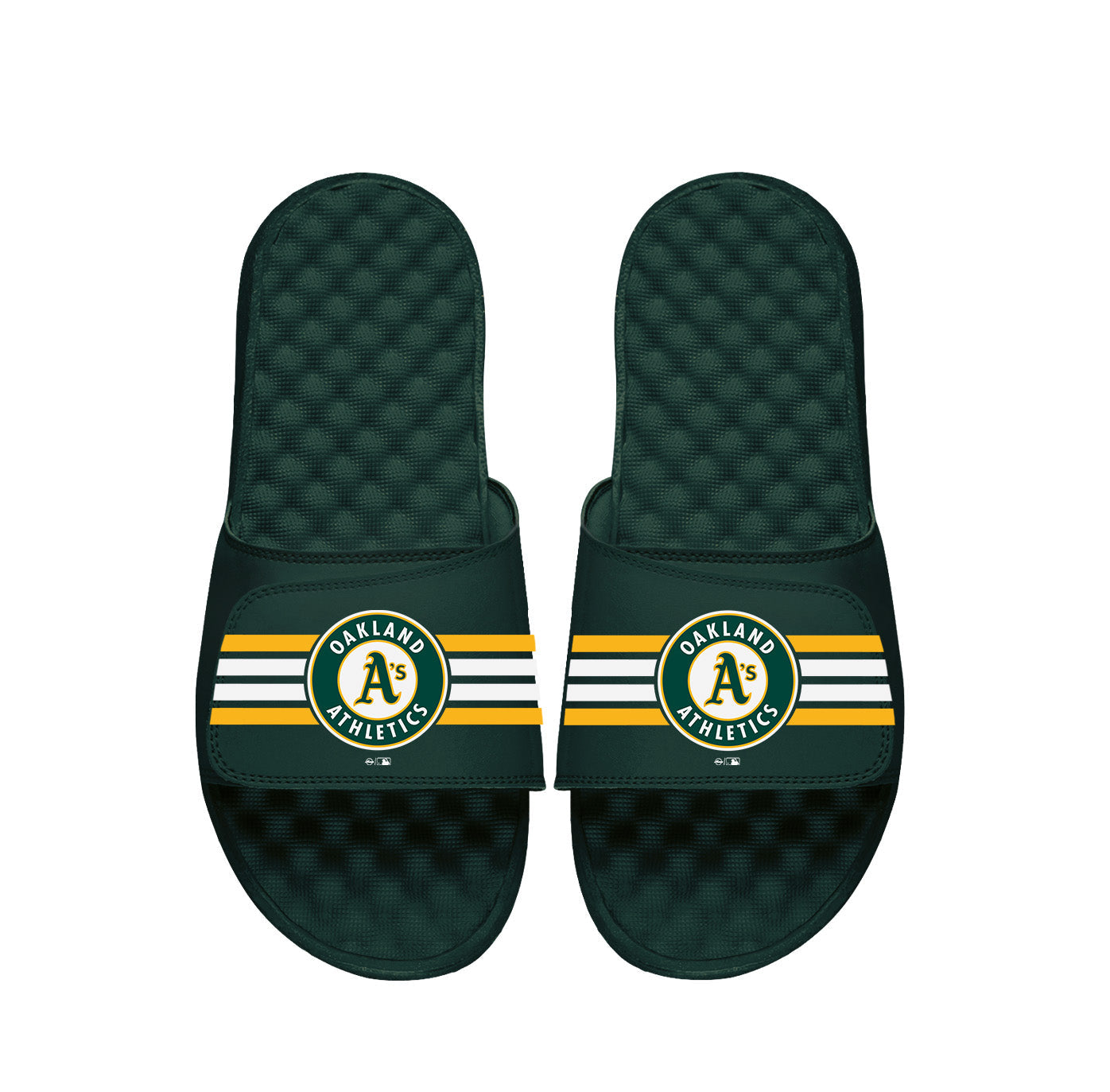 Oakland Athletics Dark Green Primary Stripes Slides