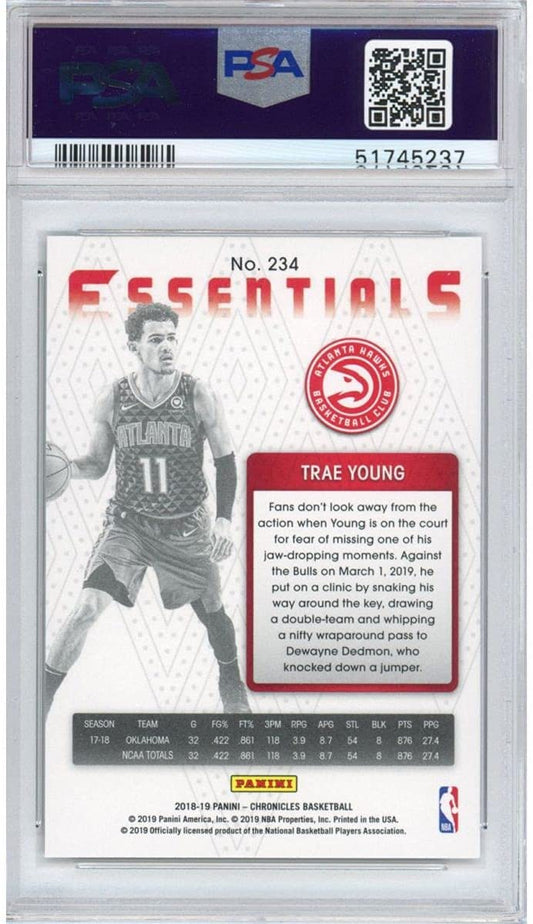 Graded 2018-19 Panini Chronicles Trae Young #234 Rookie RC Basketball Card PSA 10 Gem Mint