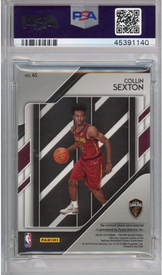 Graded 2018-19 Panini Prizm Collin Sexton #65 Sensational Swatches Rookie RC Basketball Card PSA 10 Gem Mint