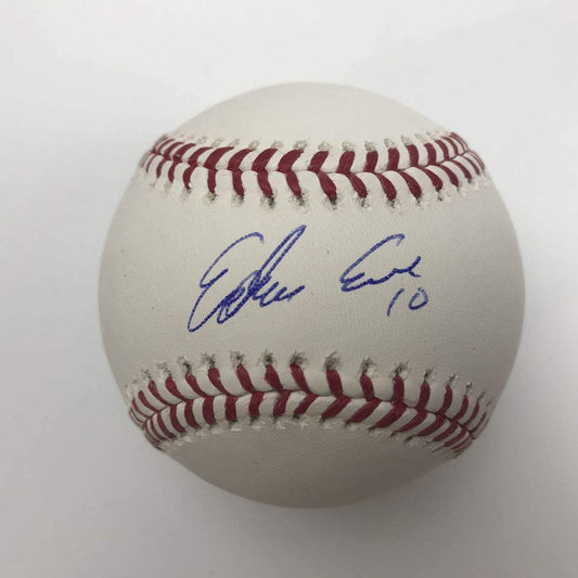 Autographed/Signed Edwin Encarnacion Yankees Rawlings Official Major League Baseball ROML JSA COA