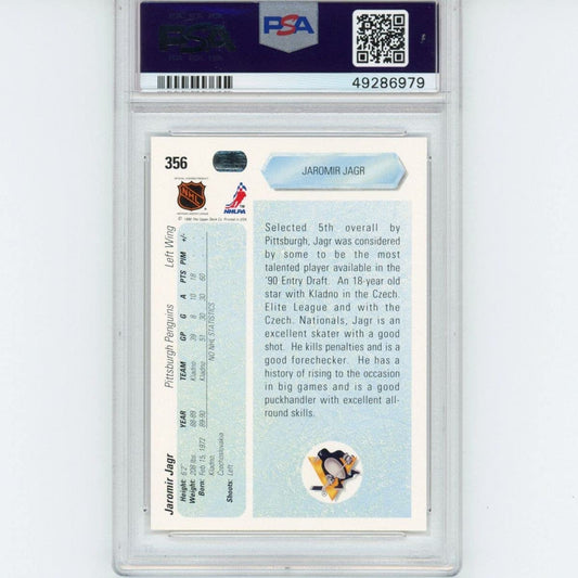 Graded 1990-91 Upper Deck UD Jaromir Jagr #356 Rookie RC Hockey Card PSA 10 Gem Mint