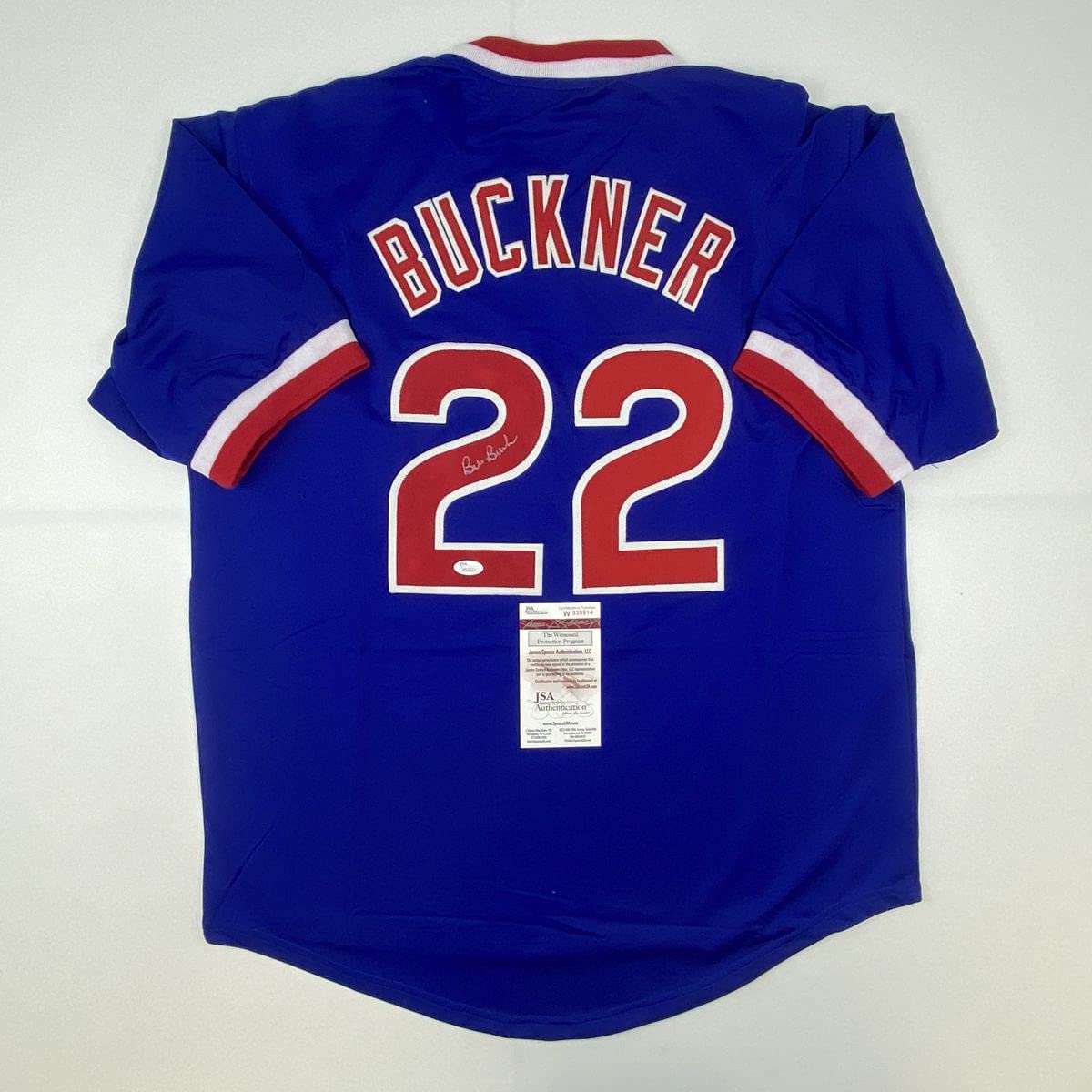 Autographed/Signed Bill Buckner Chicago Blue Baseball Jersey JSA COA ...
