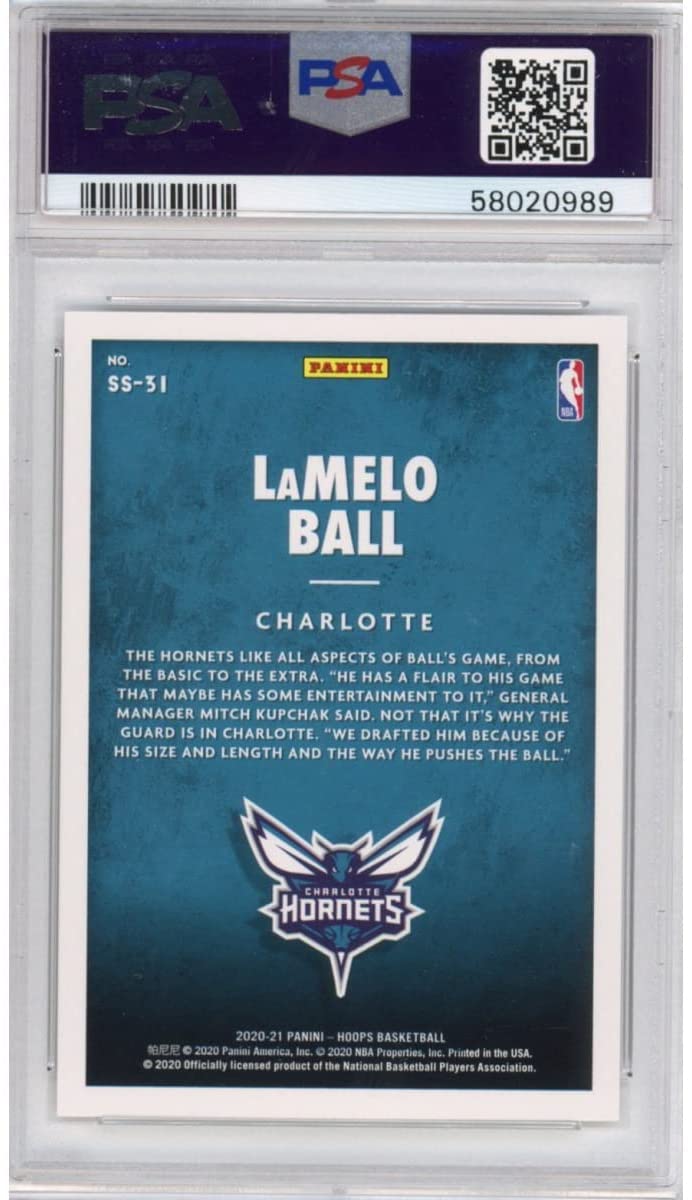 Graded 2020-21 Panini Hoops LaMelo Ball #SS31 Now Playing Rookie RC Basketball Card PSA 10 Gem Mint