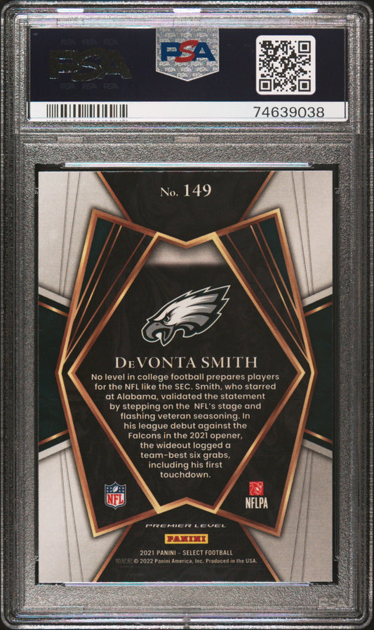 Graded 2021 Panini Select Devonta Smith #149 Rookie RC Football Card PSA 10 Gem Mint