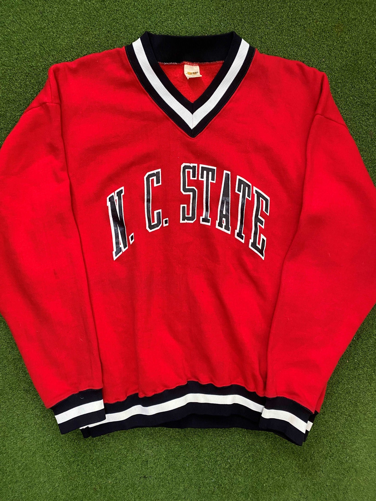 70s N.C State Wolfpack - Vintage University Sweater (XL) - Gametime Vintage