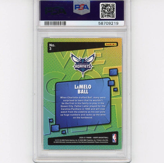 Graded 2020-21 Panini Hoops LaMelo Ball #3 We Got Next Rookie RC Basketball Card PSA 10 Gem Mint