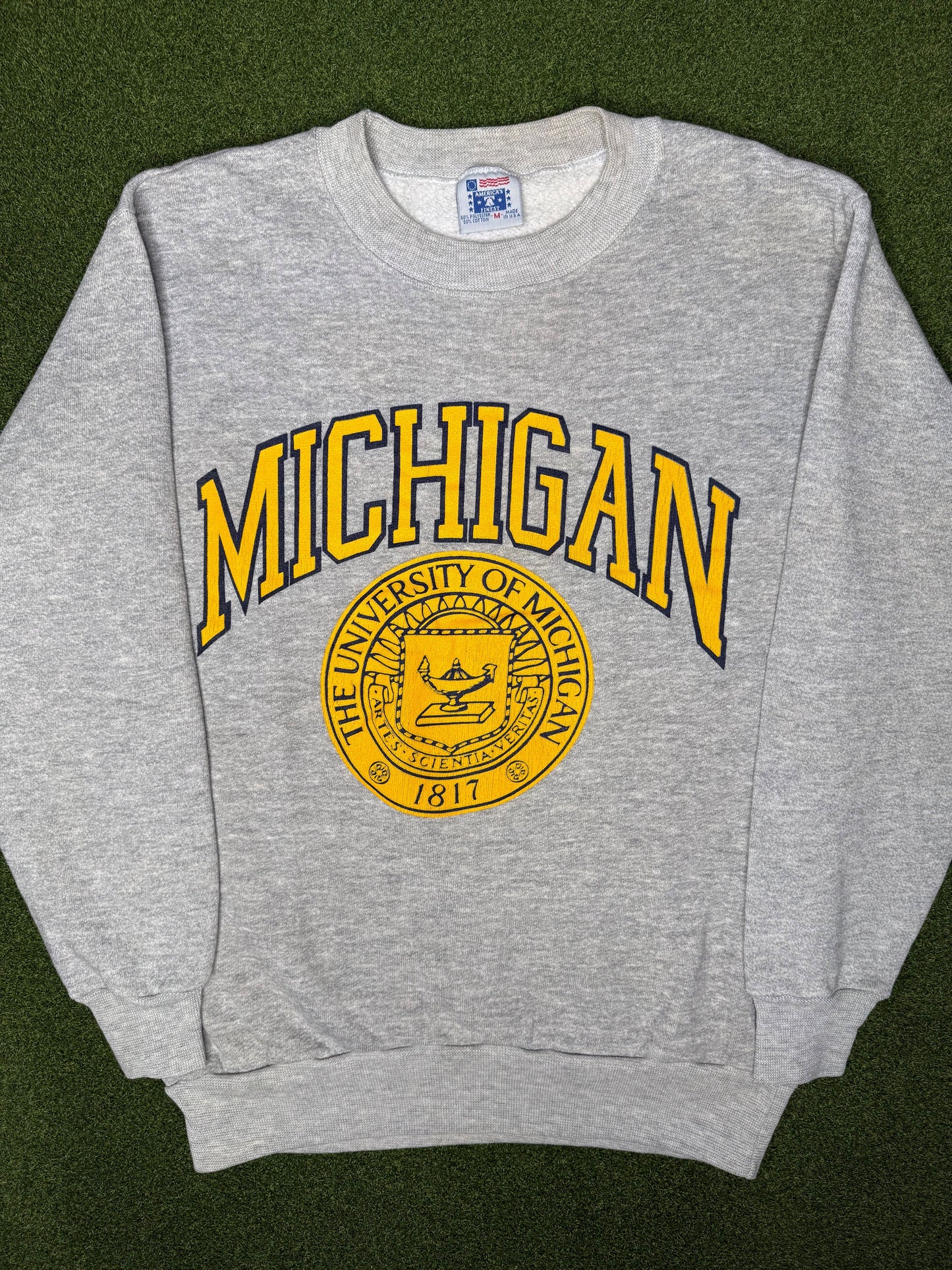 80s Michigan Wolverines - Vintage University Crewneck Sweatshirt (Medium)