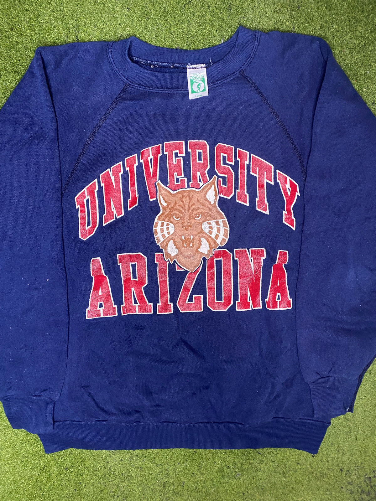 80s Arizona Wildcats - Vintage College Sweatshirt (Large) - Gametime Vintage