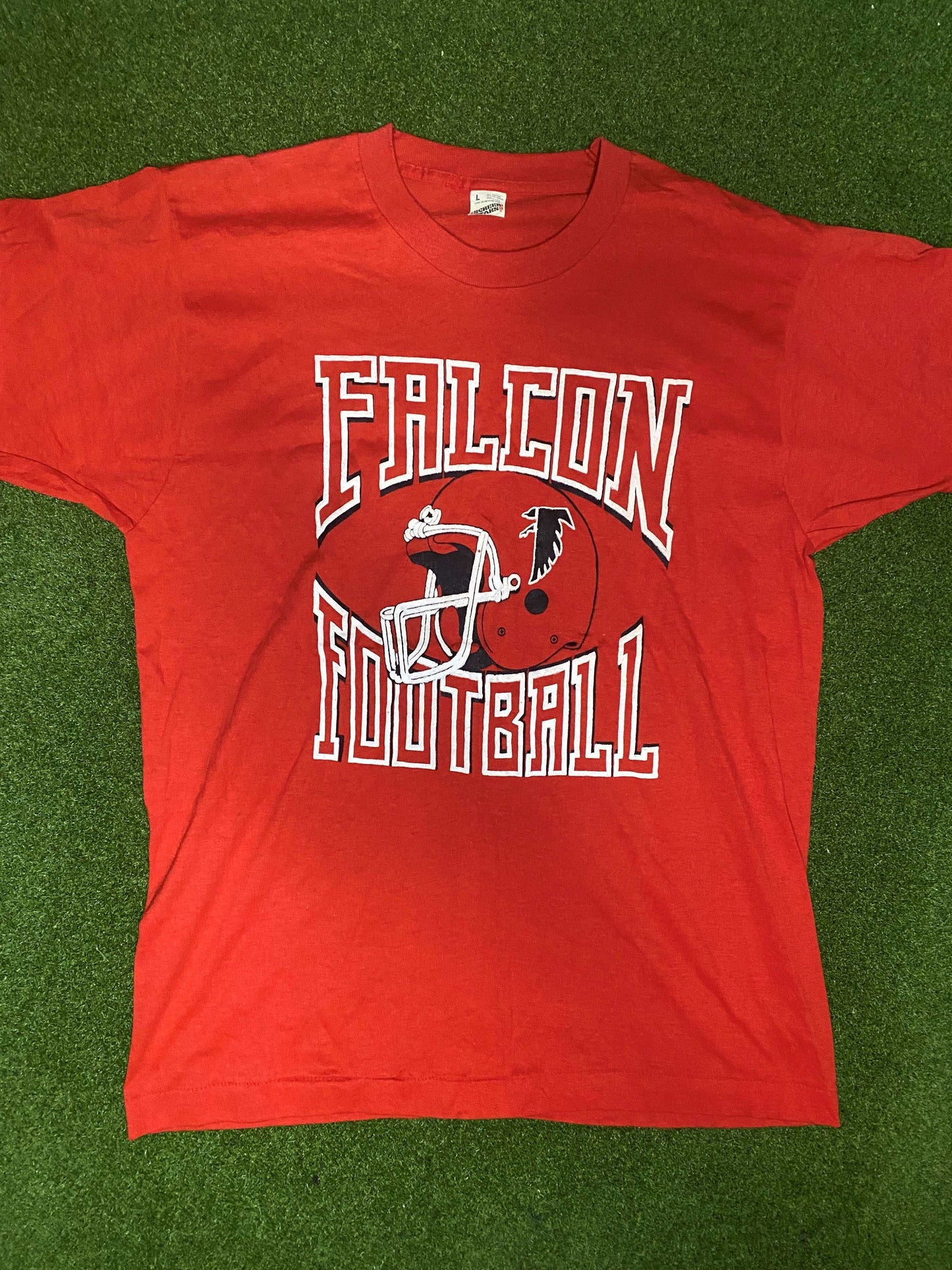 80s Atlanta Falcons - Vintage NFL Tee Shirt (Large) - Gametime Vintage