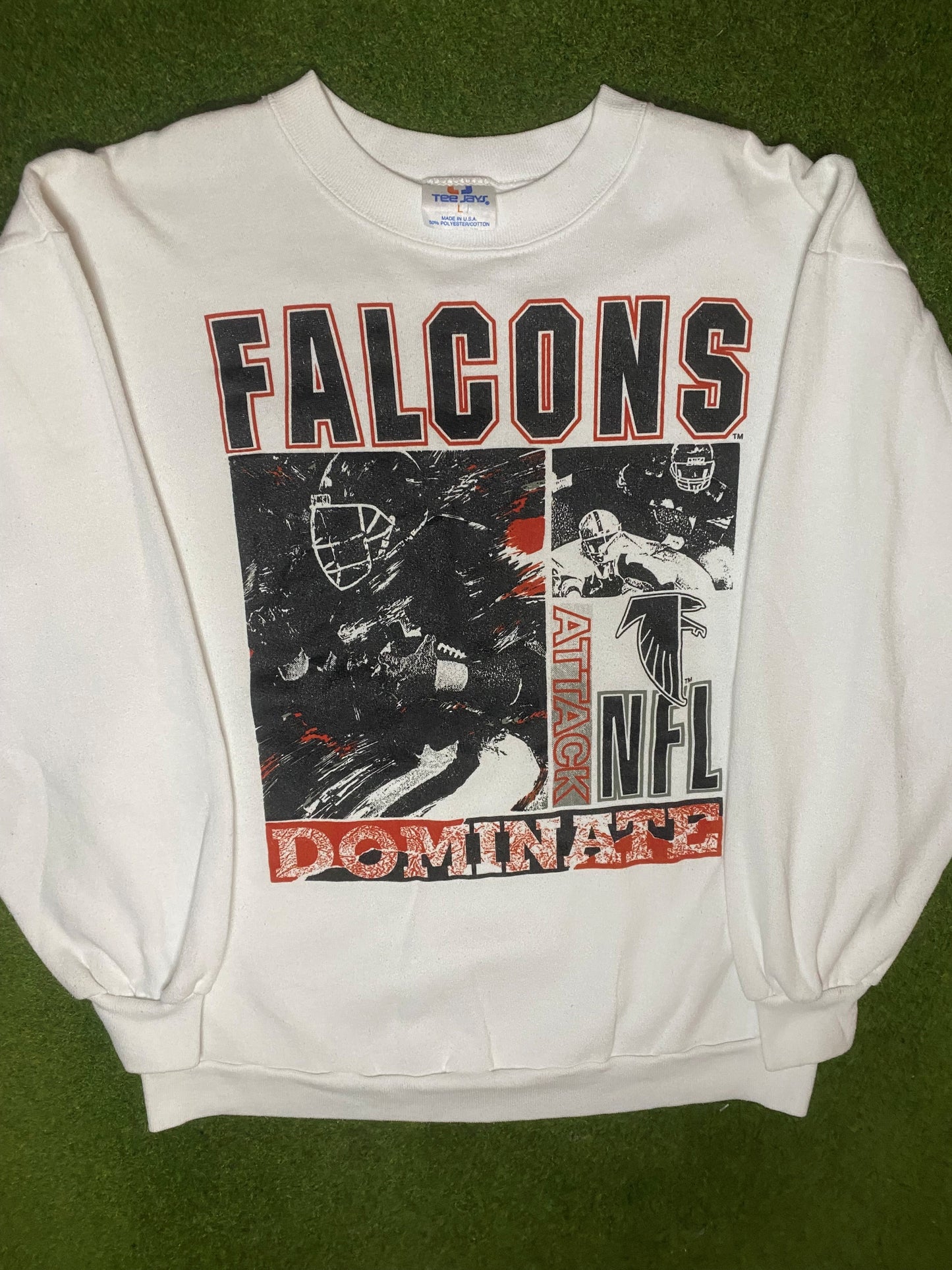 80s Atlanta Falcons - Vintage NFL Tee (Large) - Gametime Vintage