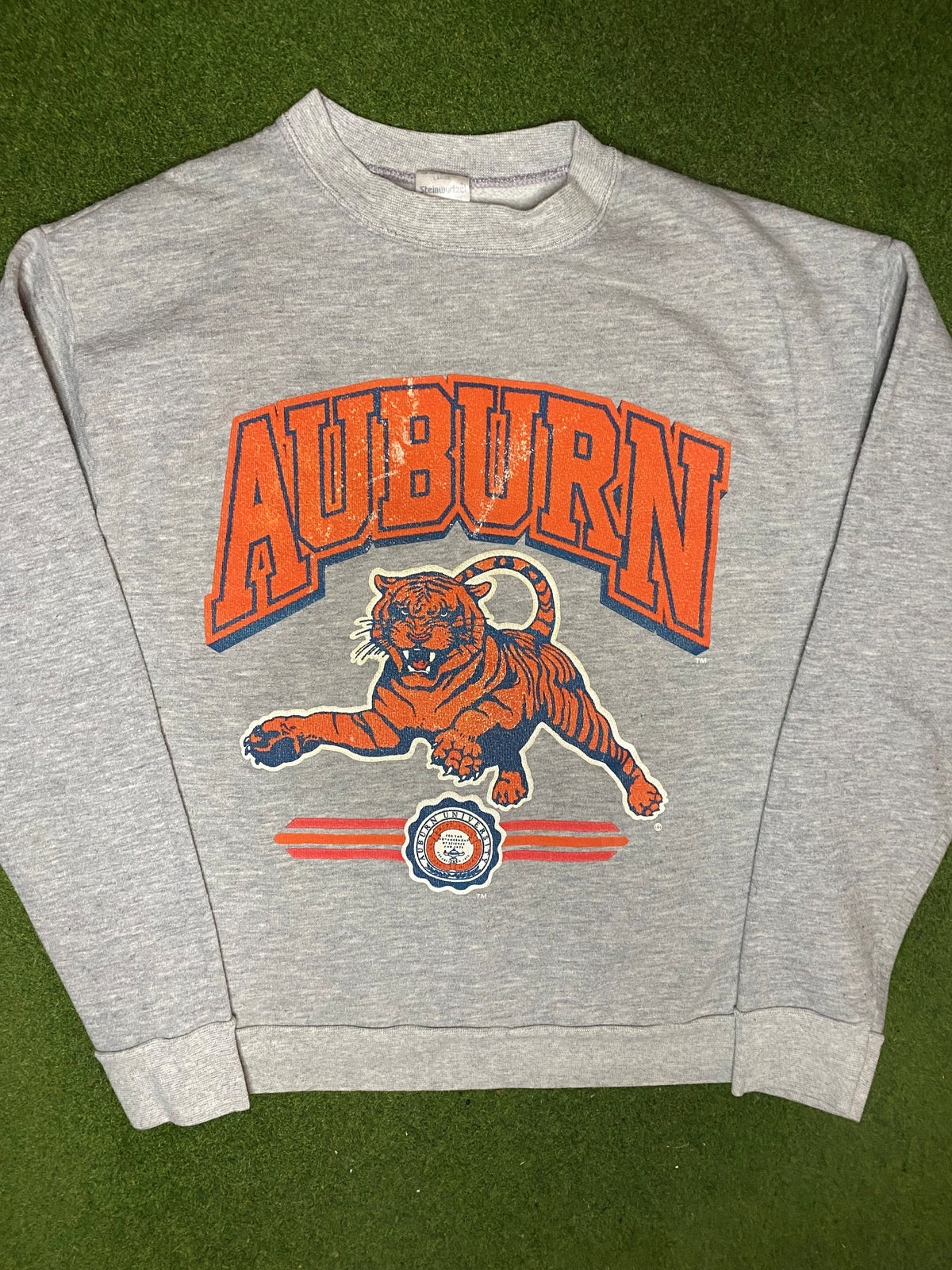 80s Auburn Tigers - Vintage College Sweatshirt (Large) - Gametime Vintage