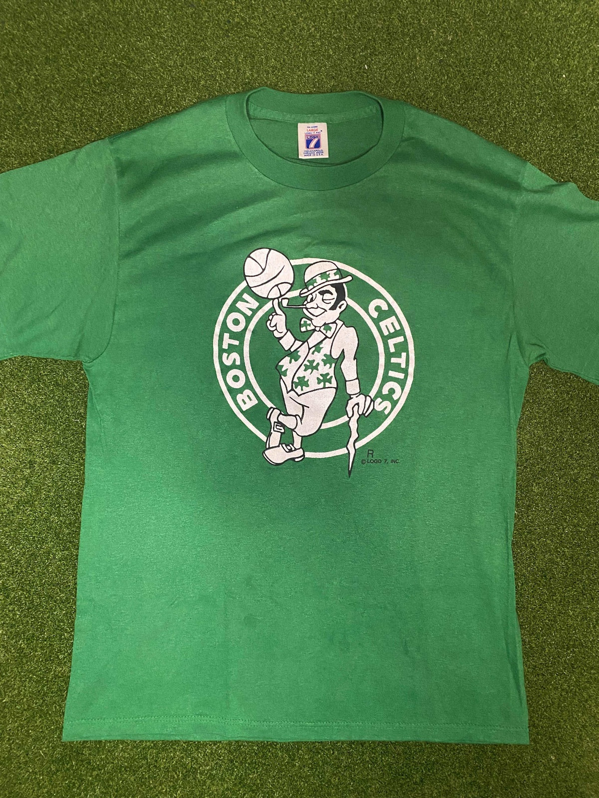 80s Boston Celtics - Vintage NBA Tee Shirt (Large) - Gametime Vintage