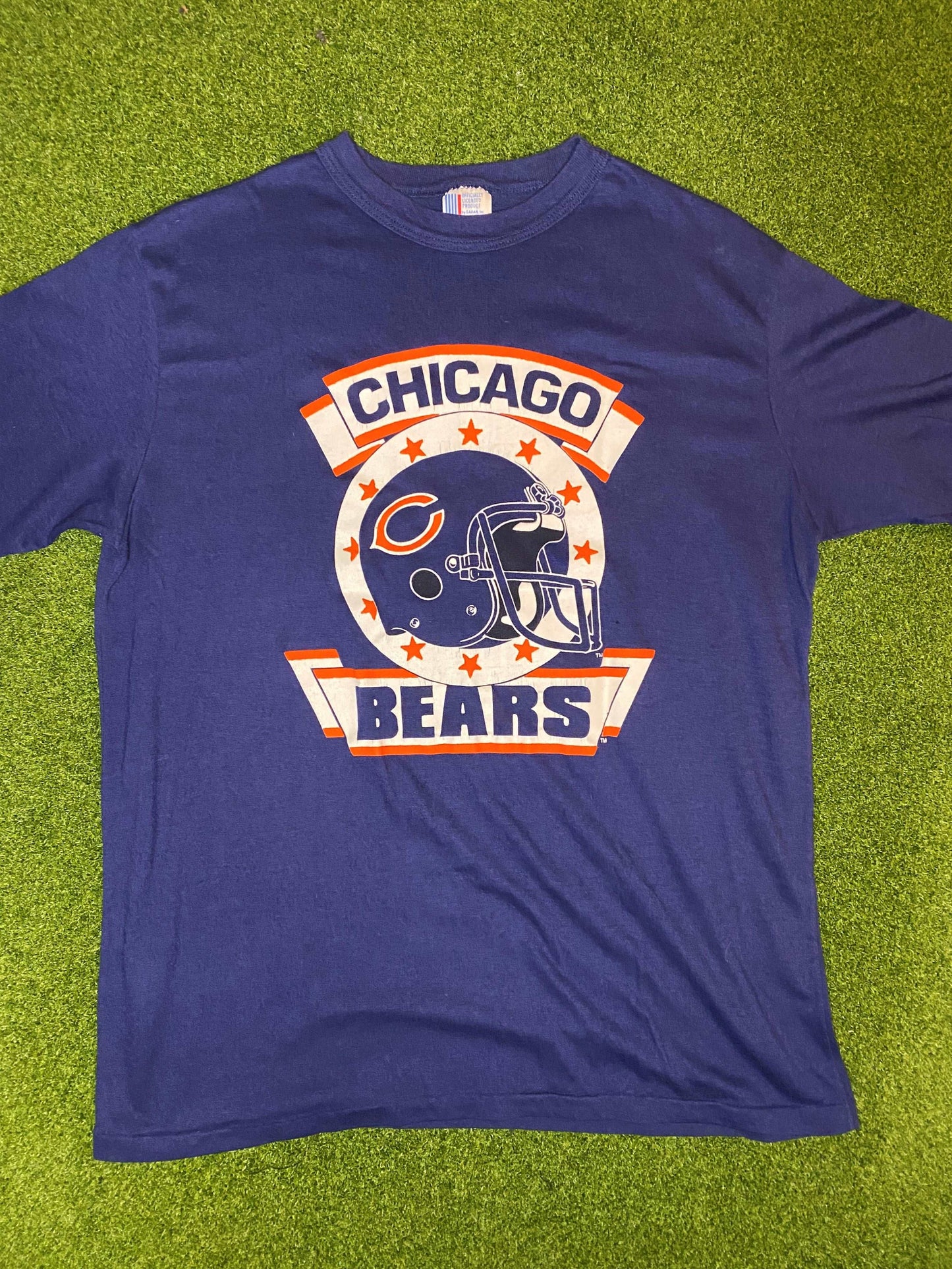 80s Chicago Bears - Vintage NFL Tee Shirt (XL) - Gametime Vintage