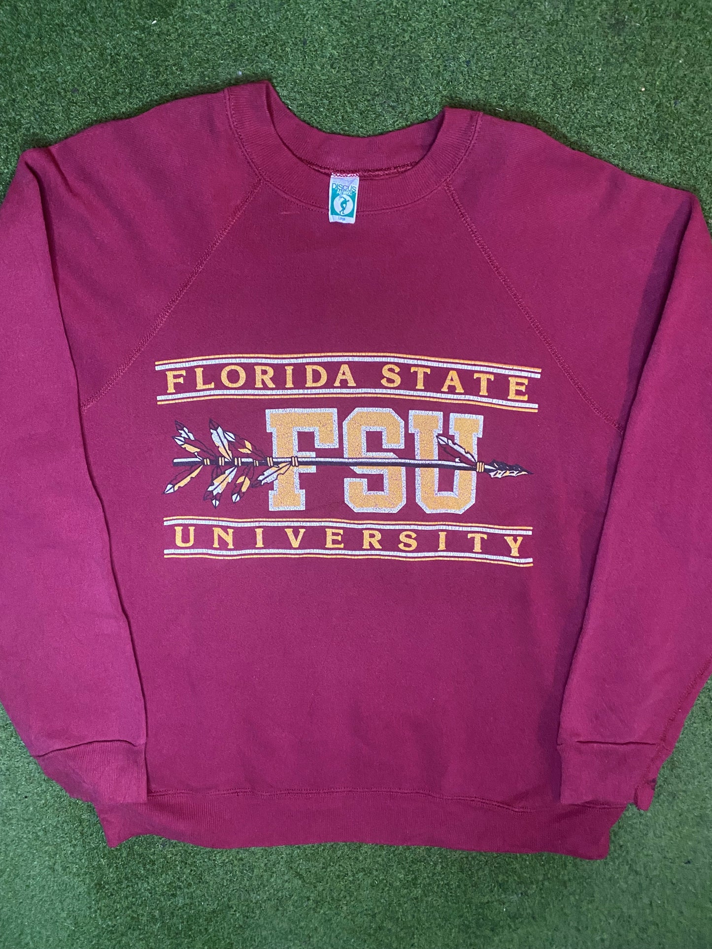 80s Florida State Seminoles - Vintage College Sweatshirt (Large) - Gametime Vintage