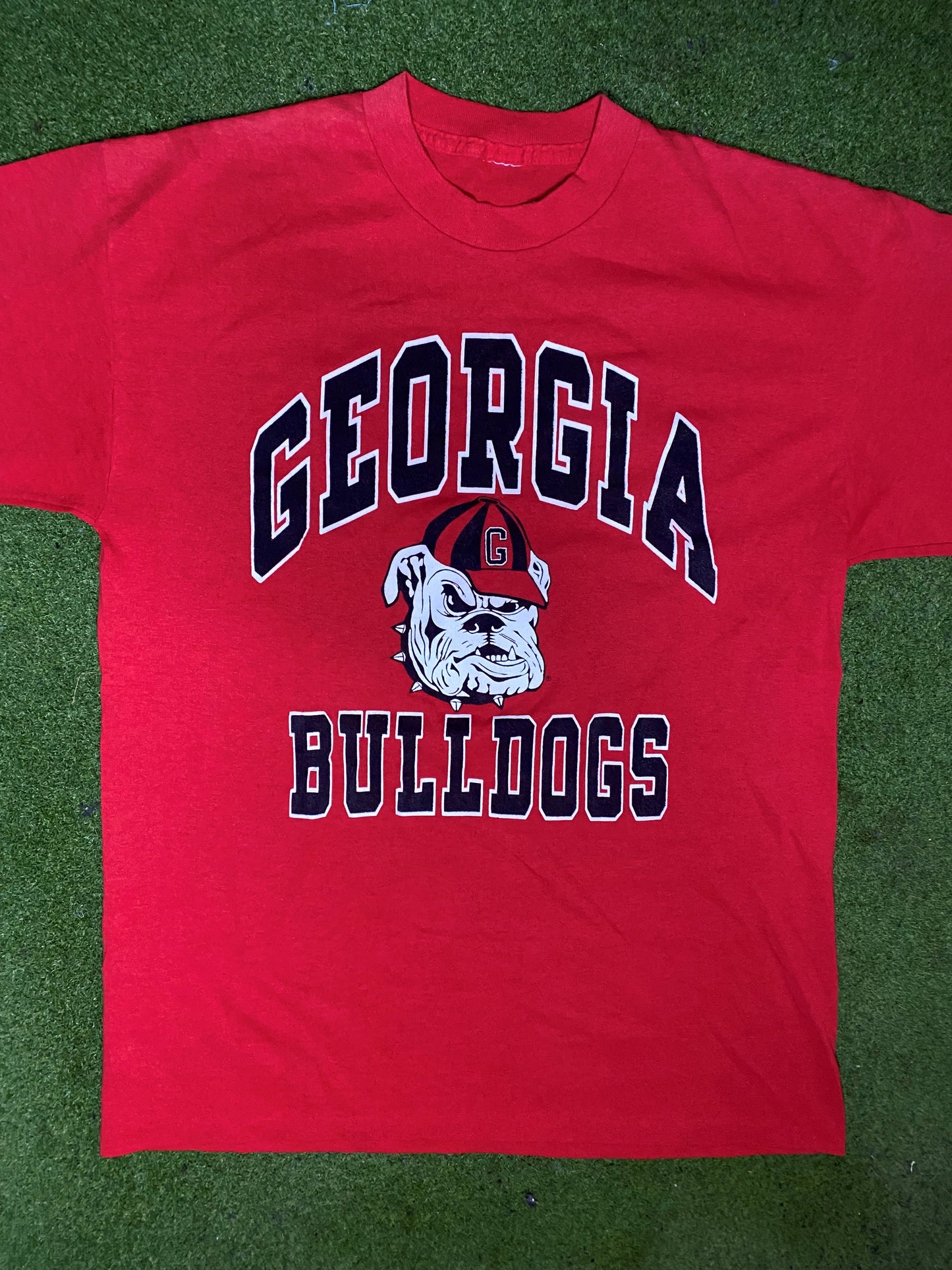 80s Georgia Bulldogs - Vintage College T-Shirt (Medium) - Gametime Vintage