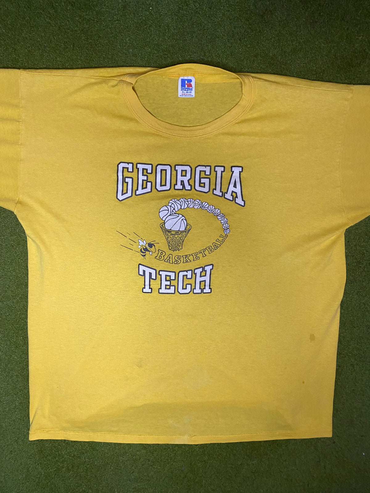 80s Georgia Tech Yellow Jackets - Vintage College T-Shirt (XL) - Gametime Vintage