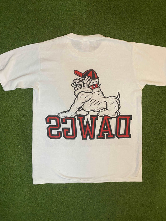 80s Georgia Bulldogs - Big Logo - Double Sided - Vintage College Tee Shirt (Medium) - Gametime Vintage