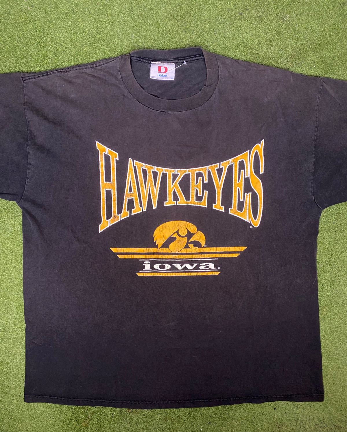 Iowa Hawkeyes de los 80 - Camiseta universitaria vintage (2XL)