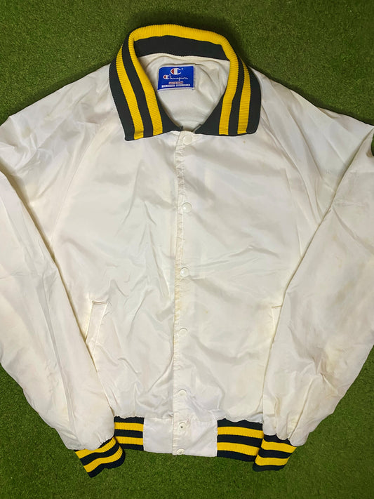 80s Iowa Hawkeyes - Vintage College Button Windbreaker (Medium) - Gametime Vintage