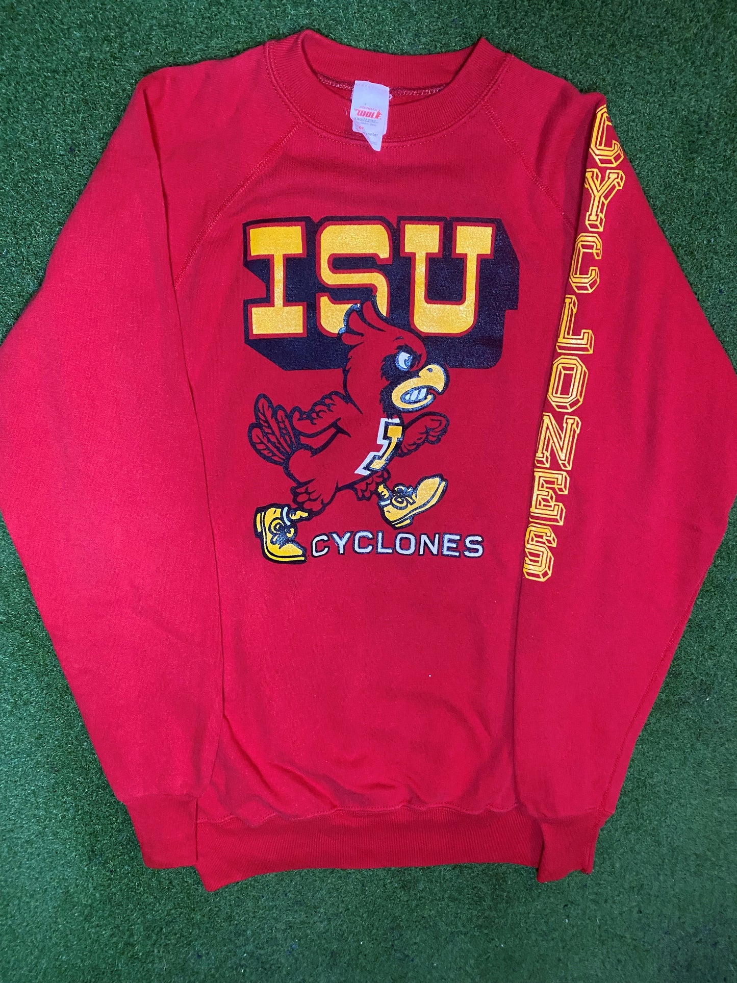 80s Iowa State Cyclones - Vintage College Sweatshirt (Large) - Gametime Vintage