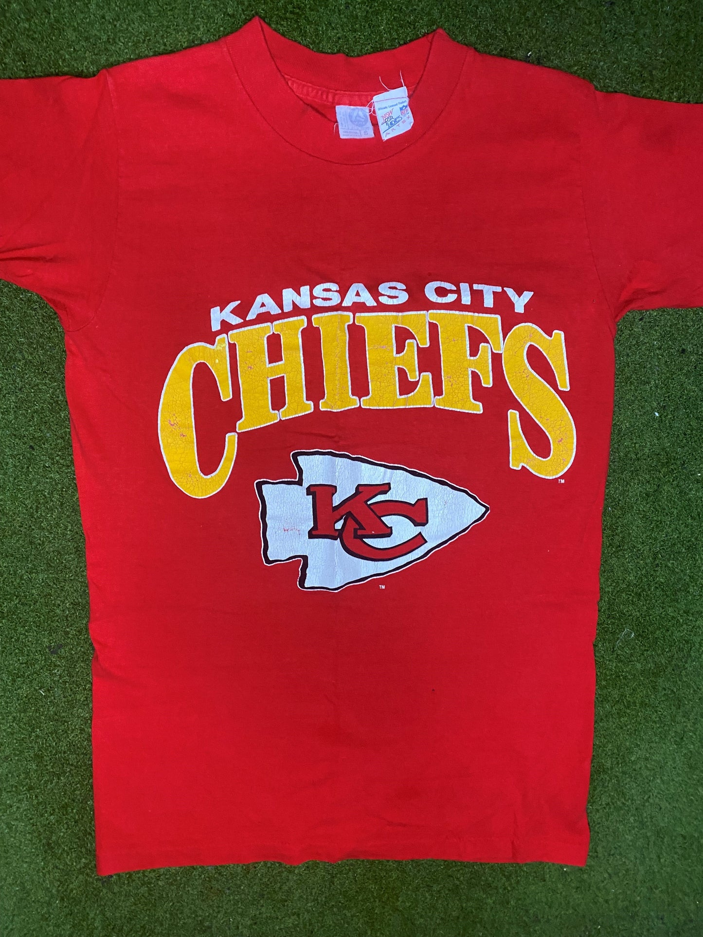80s Kansas City Chiefs - Vintage NFL T-Shirt (Small) - Gametime Vintage