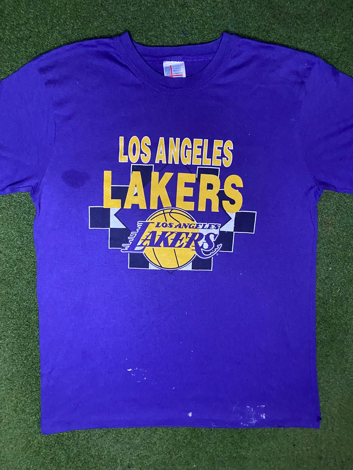 80s Los Angeles Lakers - Vintage NBA T Shirt (Large) - Gametime Vintage