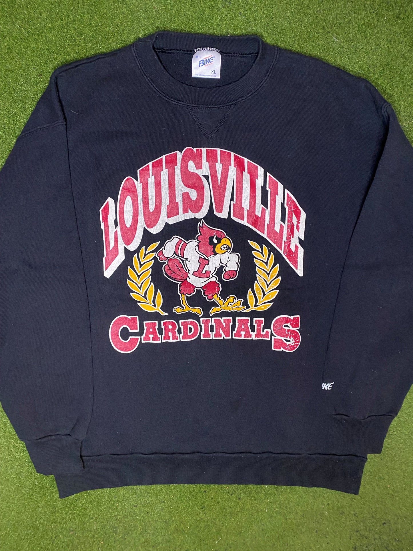 80s Louisville Cardinals - Vintage College Sweatshirt (XL) - Gametime Vintage