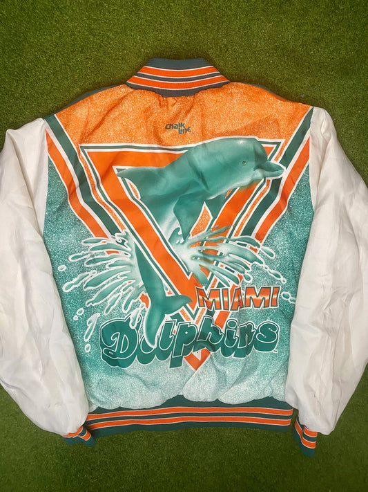 80s Miami Dolphins - Vintage NFL Jacket (Youth XL)
