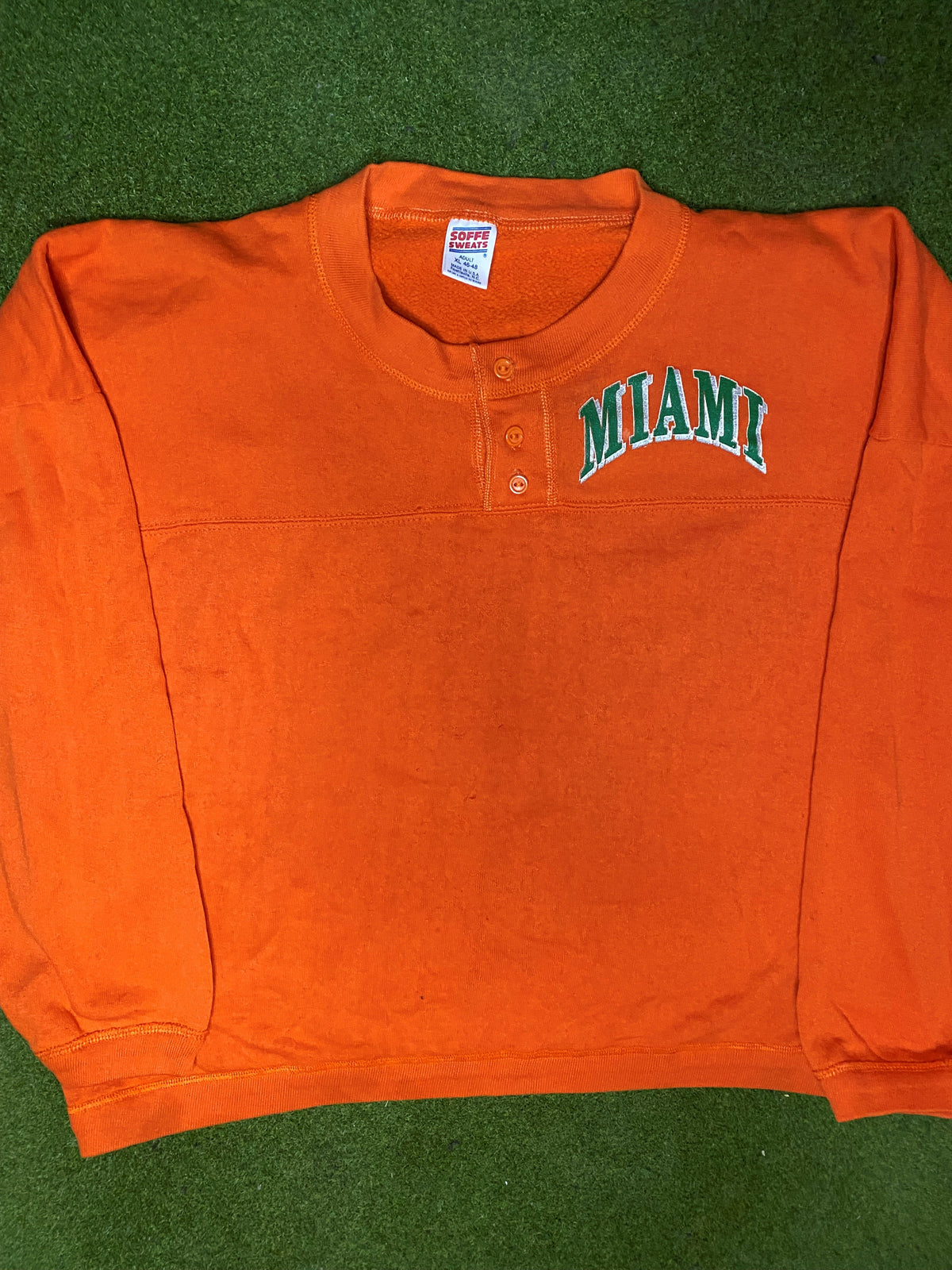 80s Miami Hurricanes - Vintage College Sweatshirt (XL) - Gametime Vintage