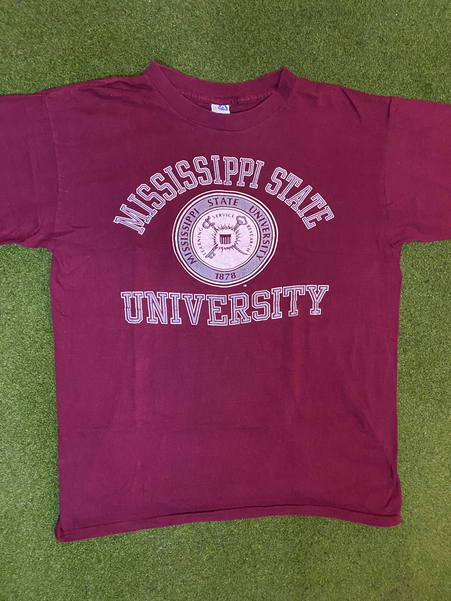 80s Mississippi State - Vintage University T-Shirt (Large) - Gametime Vintage