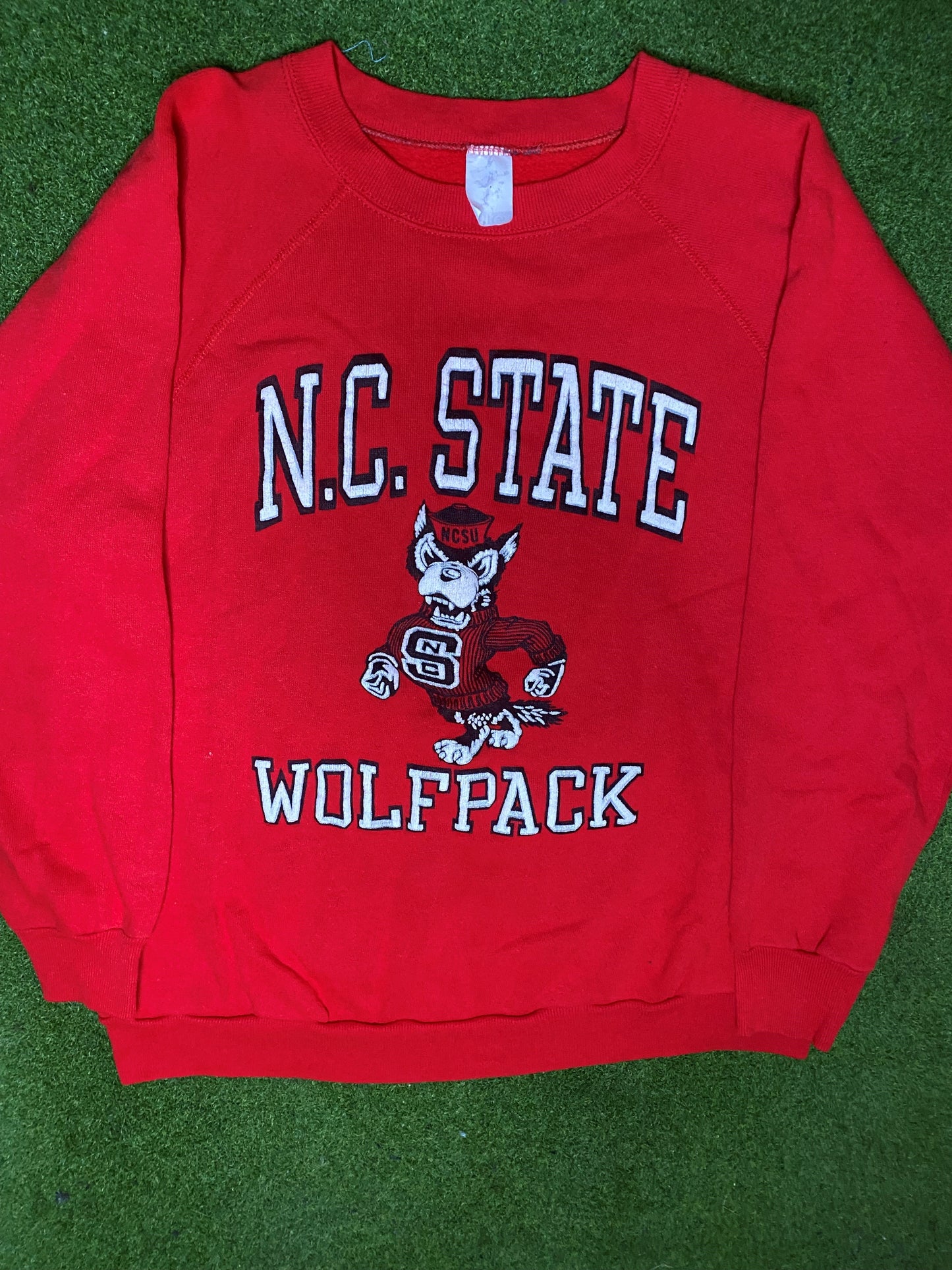80s NC State Wolfpack - Vintage College Sweatshirt (Medium) - Gametime Vintage