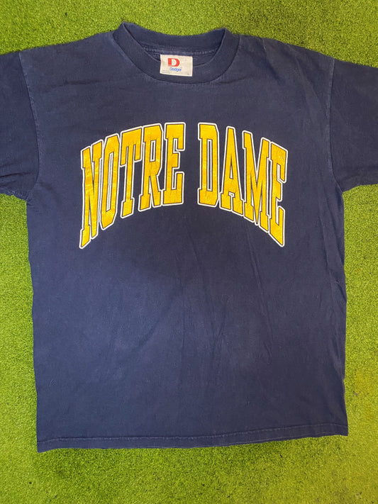 80s Notre Dame Fightin Irish - Vintage College T-Shirt (XL)