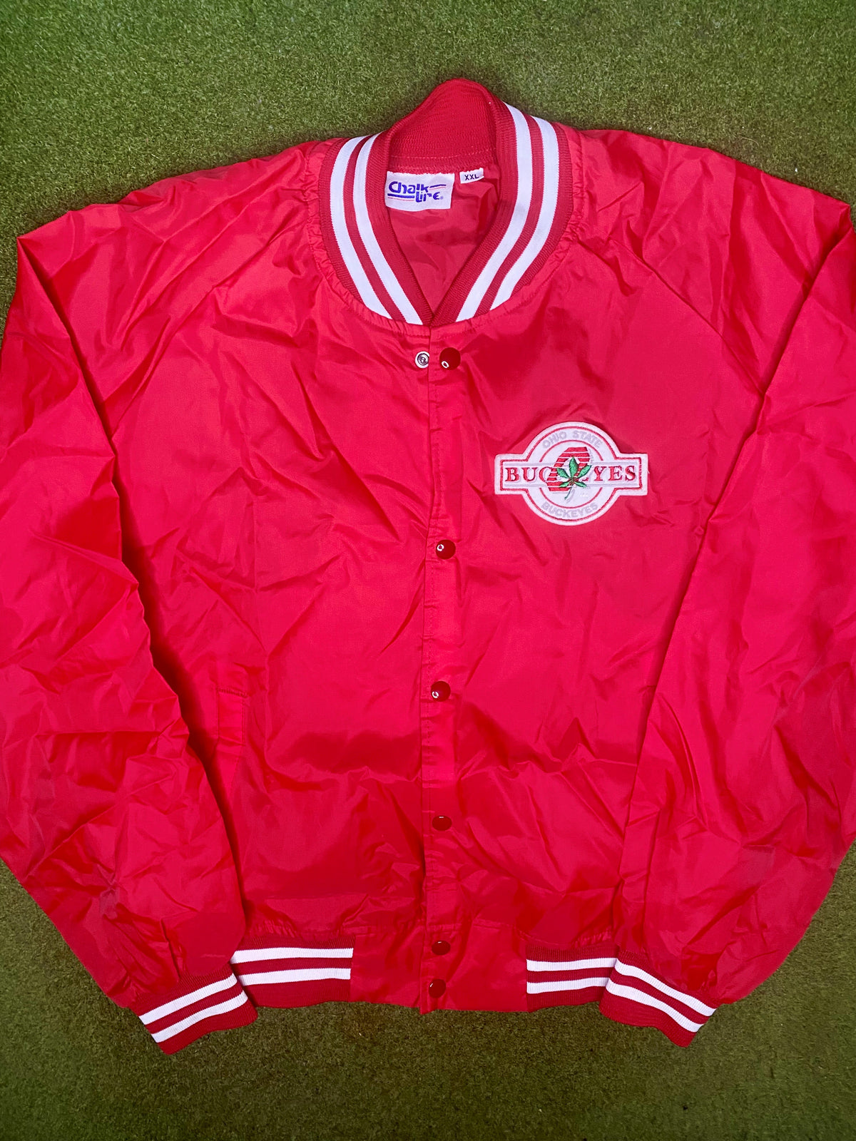 80年代俄亥俄州立七叶树队 - 复古大学衬衫式风衣(2XL)