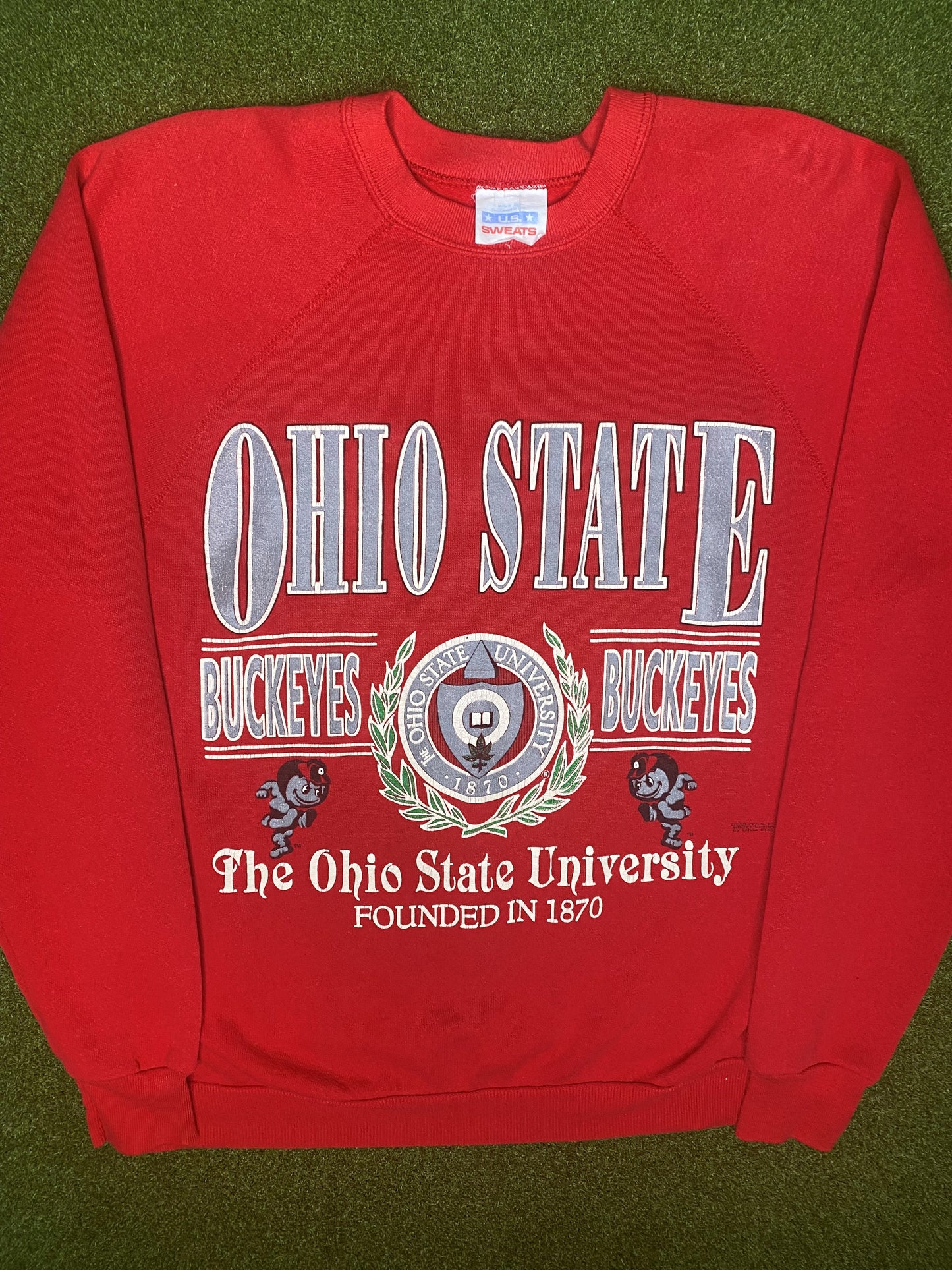 80s Ohio State Buckeyes - Vintage College Crewneck Sweatshirt (Large)