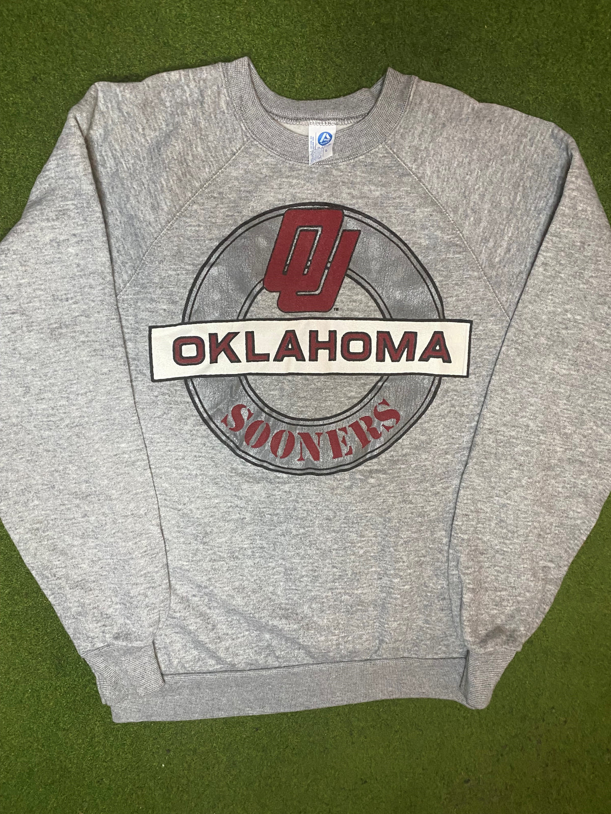 80s Oklahoma Sooners - Vintage College Sweatshirt (Large) - Gametime Vintage