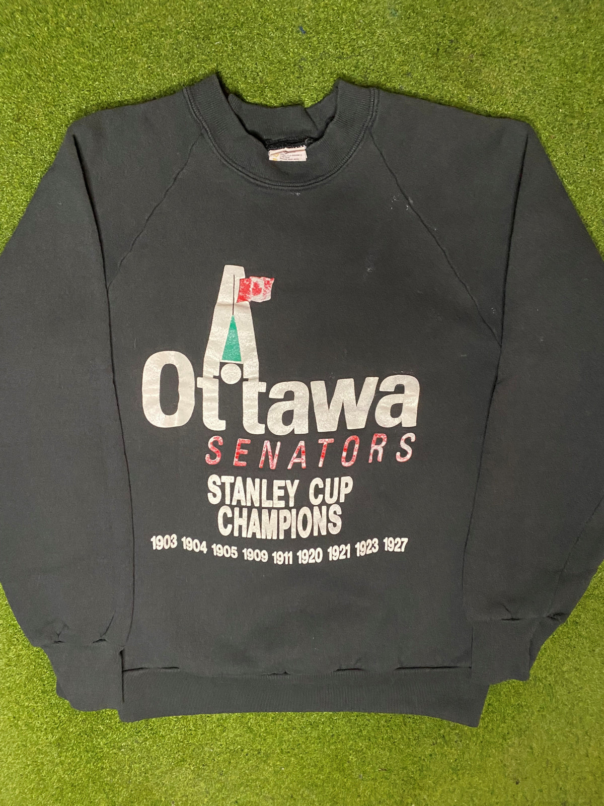 Senadores de Ottawa de los 80 - Campeones de la Stanley Cup - Sudadera NHL Vintage (Mediana)