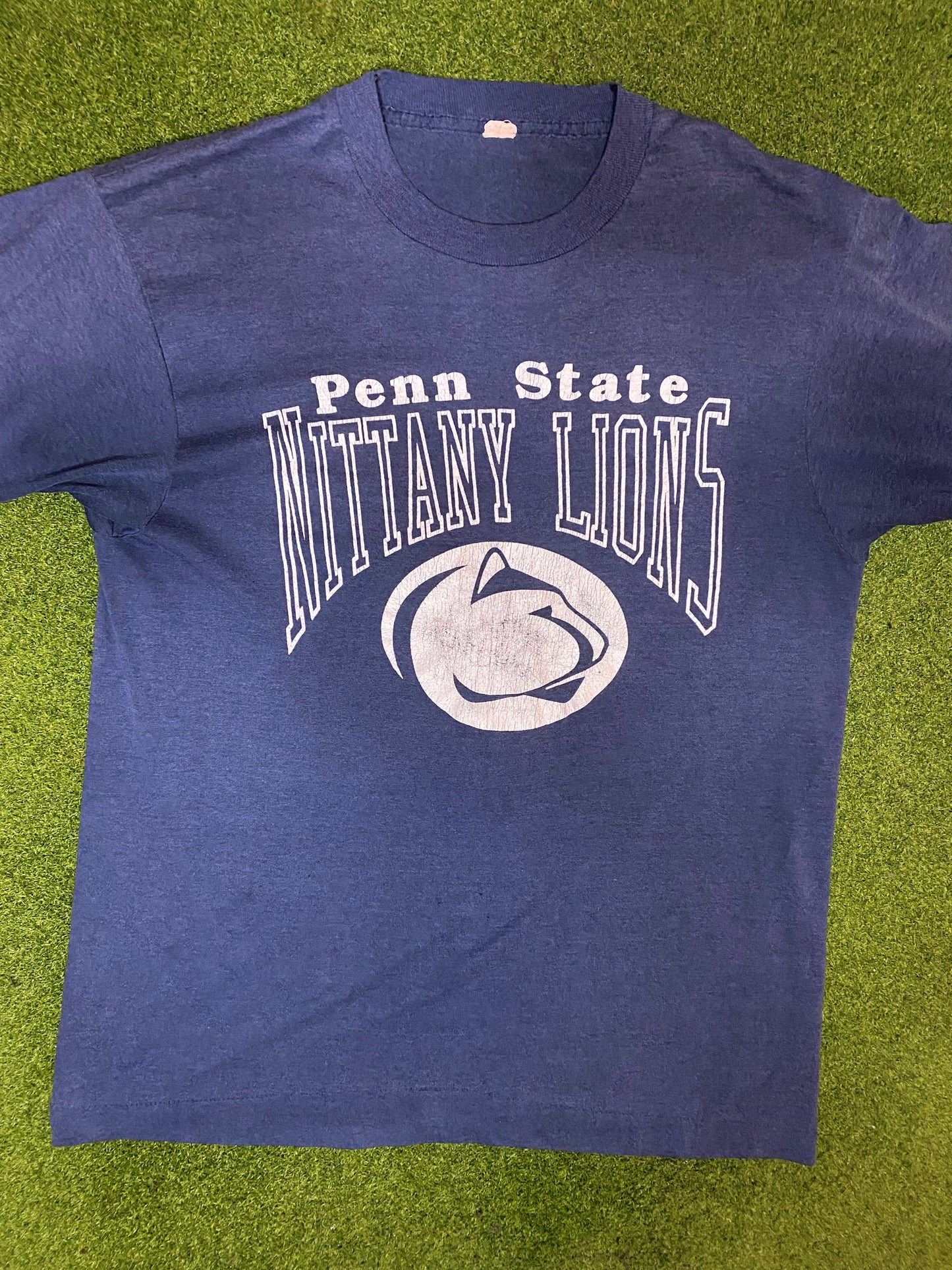 80s Penn State Nittany Lions - Vintage College Tee (Medium) - Gametime Vintage