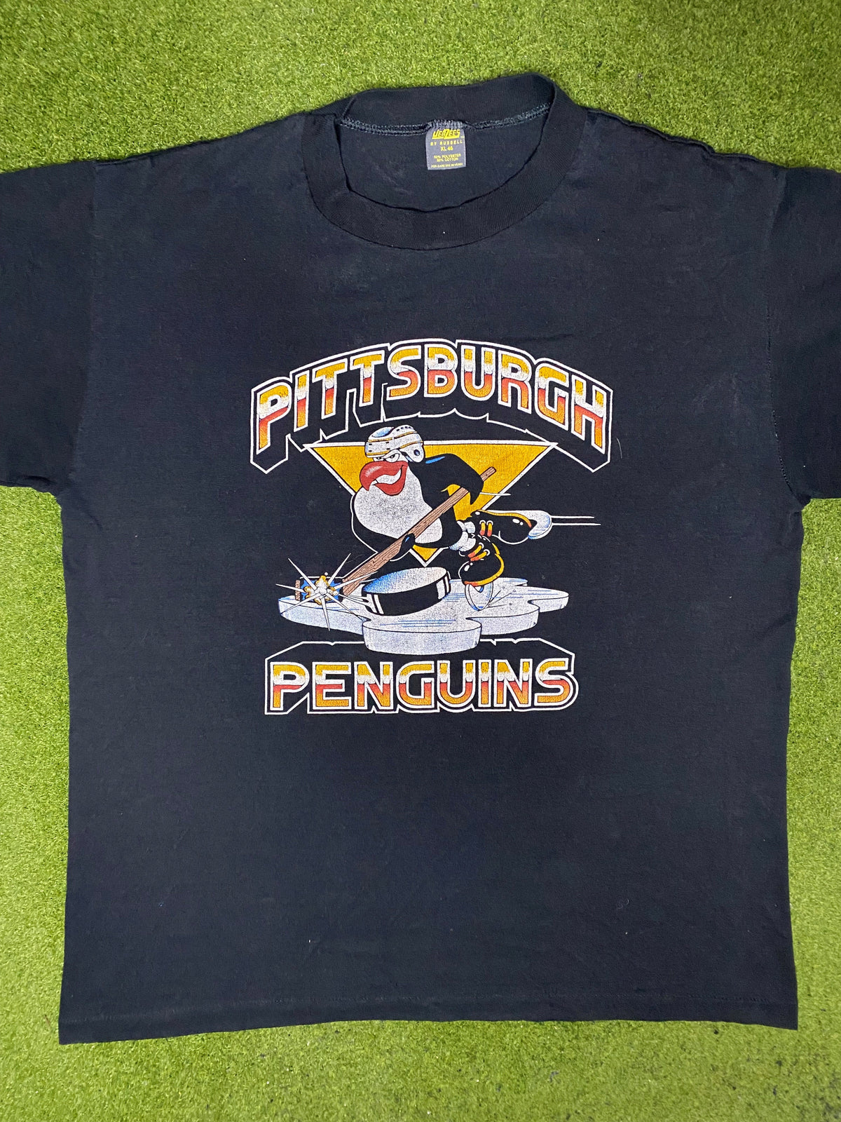 80s Pittsburgh Penguins - Vintage NHL T Shirt (XL) - Gametime Vintage