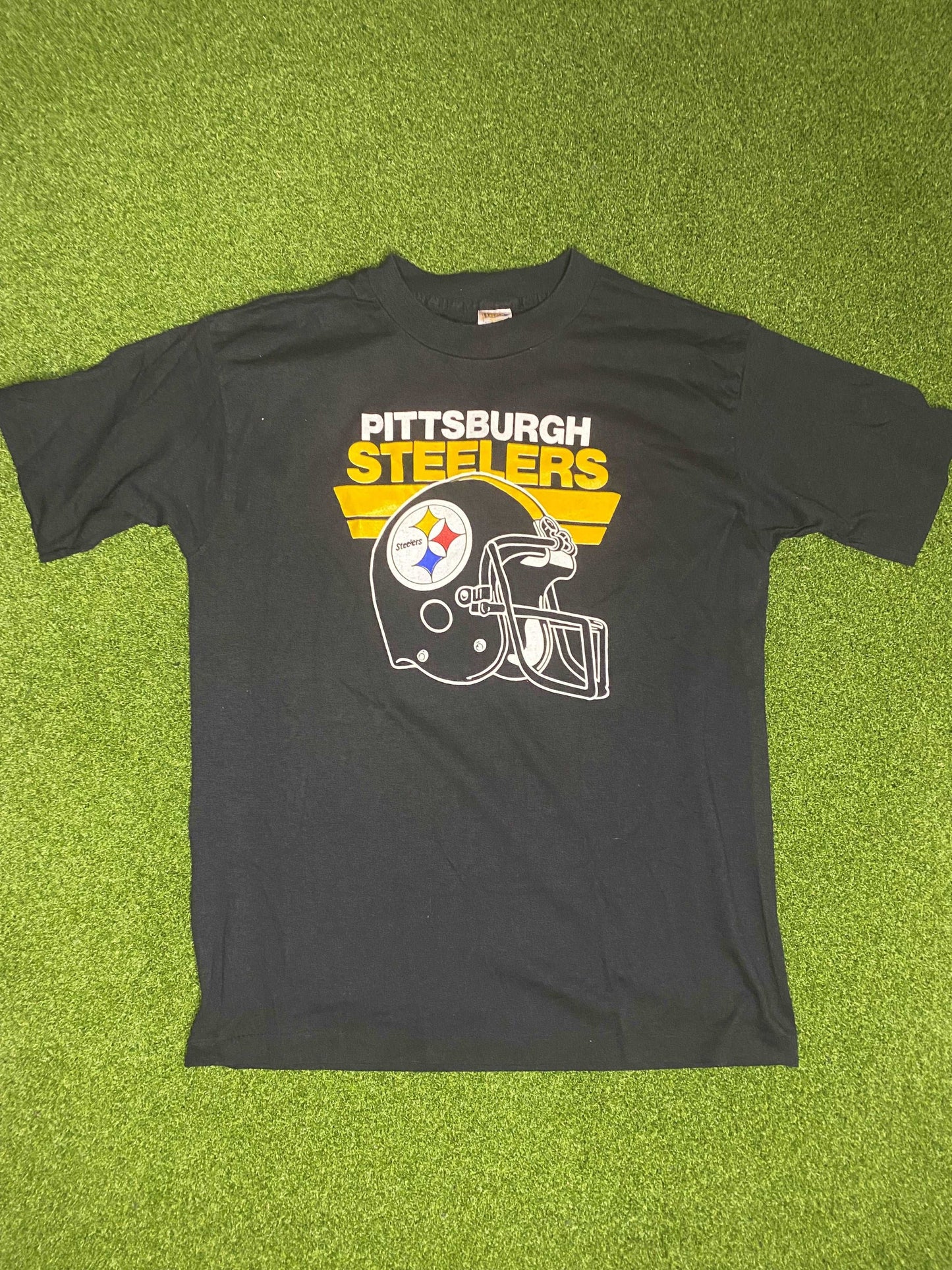 80s Pittsburgh Steelers - Vintage NFL Tee (Large) - Gametime Vintage