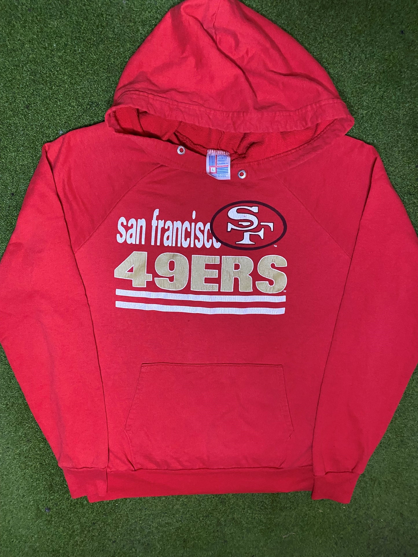 80s San Francisco 49ers - Vintage NFL Hoodie (Large) - Gametime Vintage