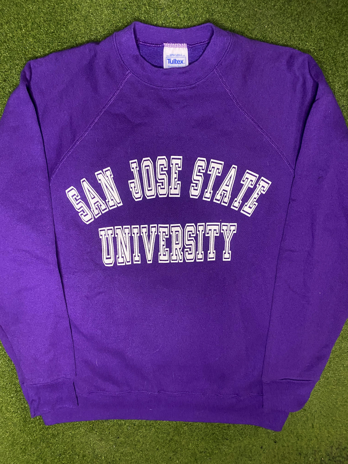 80s San Jose State Spartans - Vintage College Sweatshirt (Large) - Gametime Vintage
