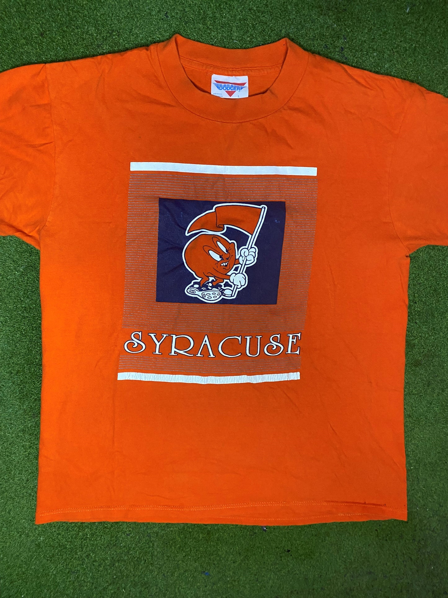 80s Syracuse Orangemen - Vintage College T-Shirt (Large) - Gametime Vintage