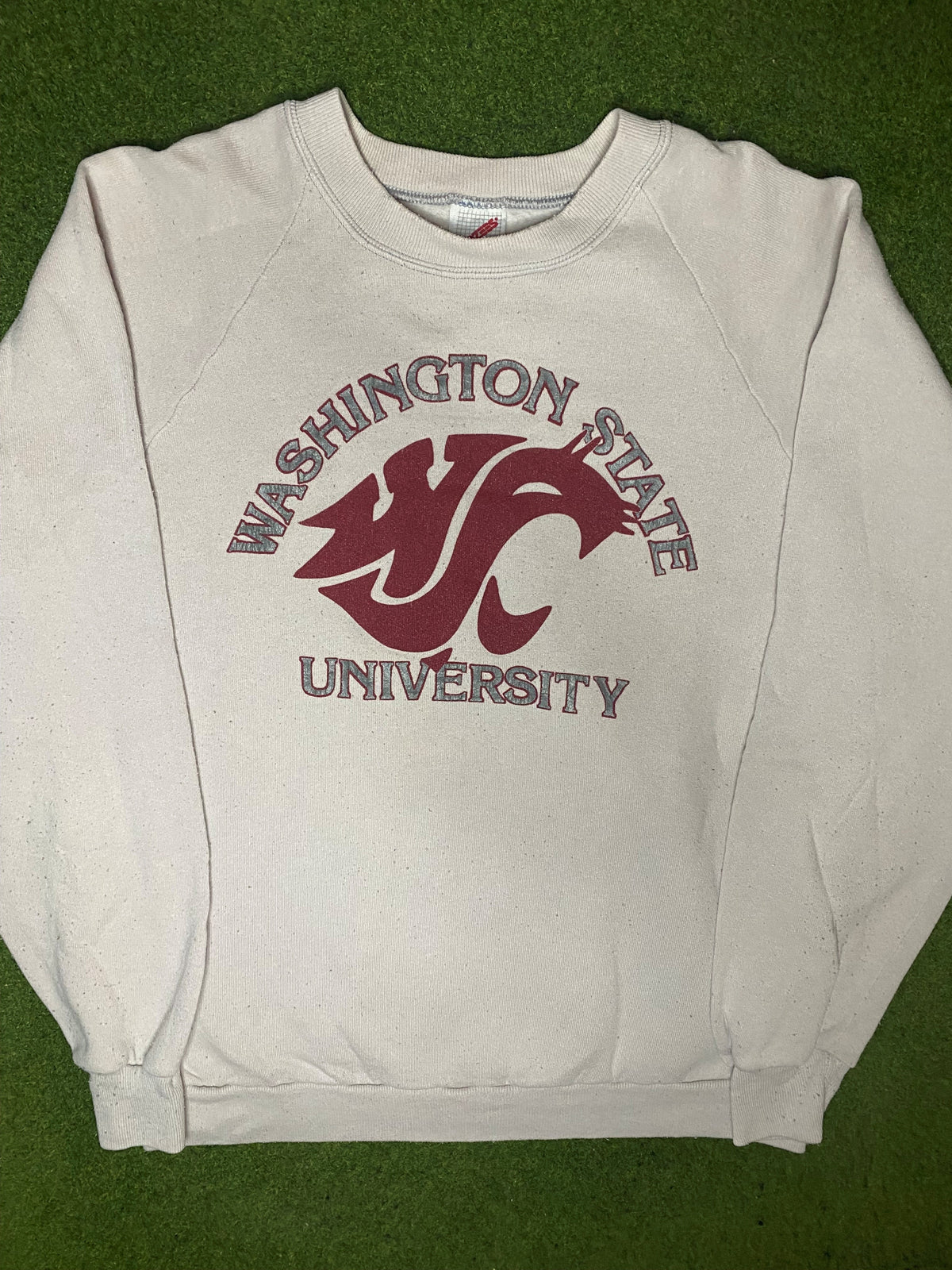 80s Washington State Cougars - Vintage College Sweatshirt (Large) - Gametime Vintage
