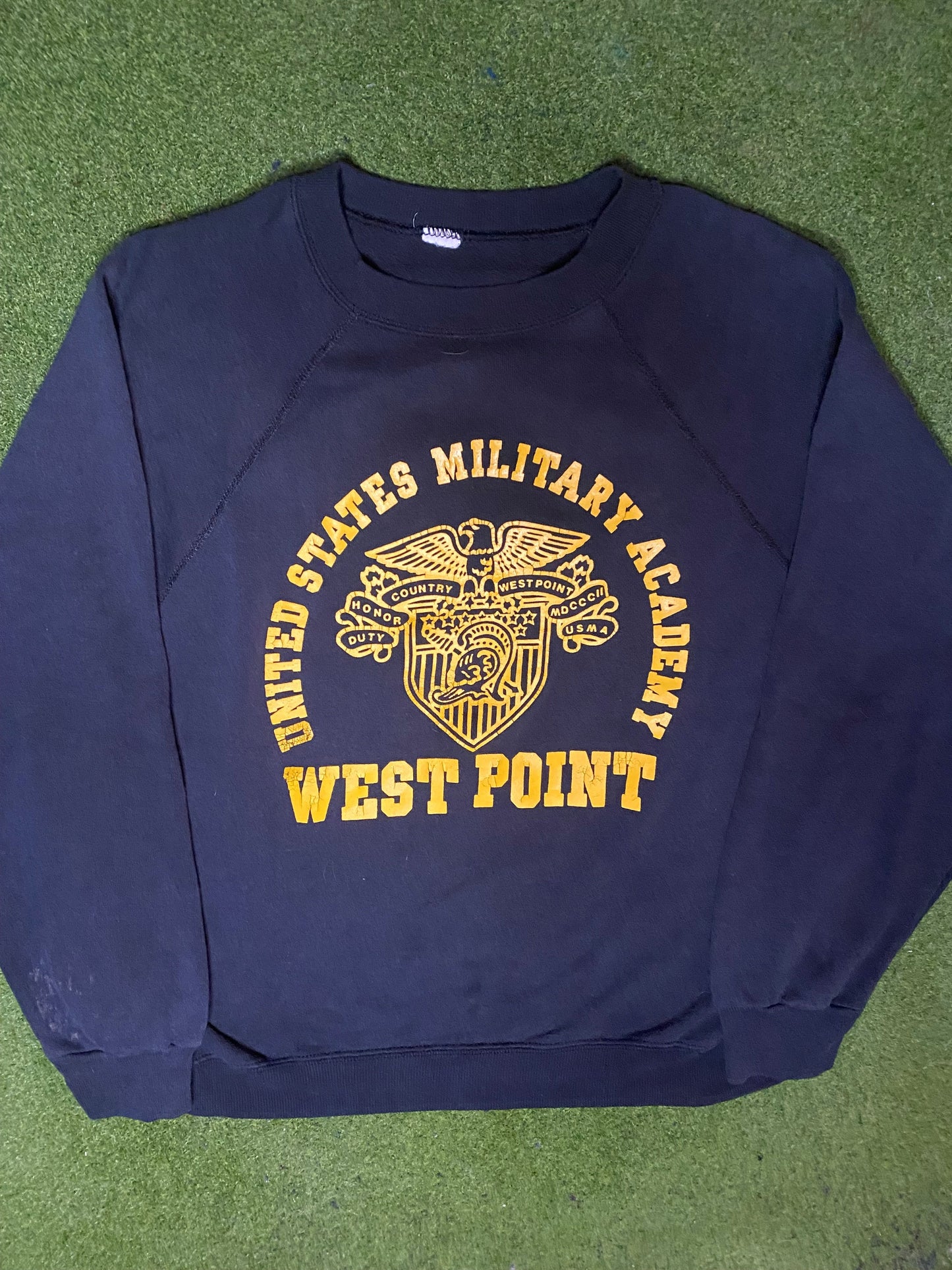 80s Army - West Point - Vintage Military Sweatshirt (Large) - Gametime Vintage