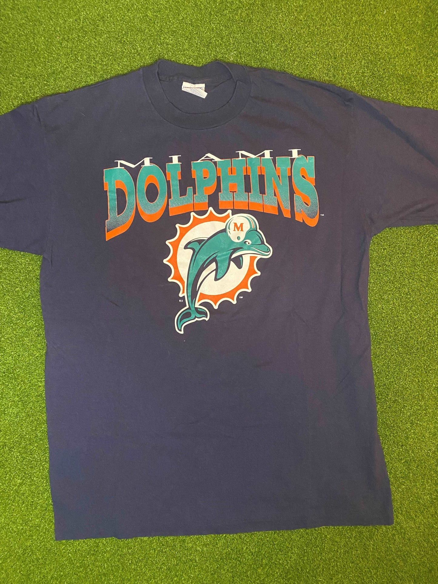 90s Miami Dolphins - Vintage NFL Tee Shirt (XL) - Gametime Vintage