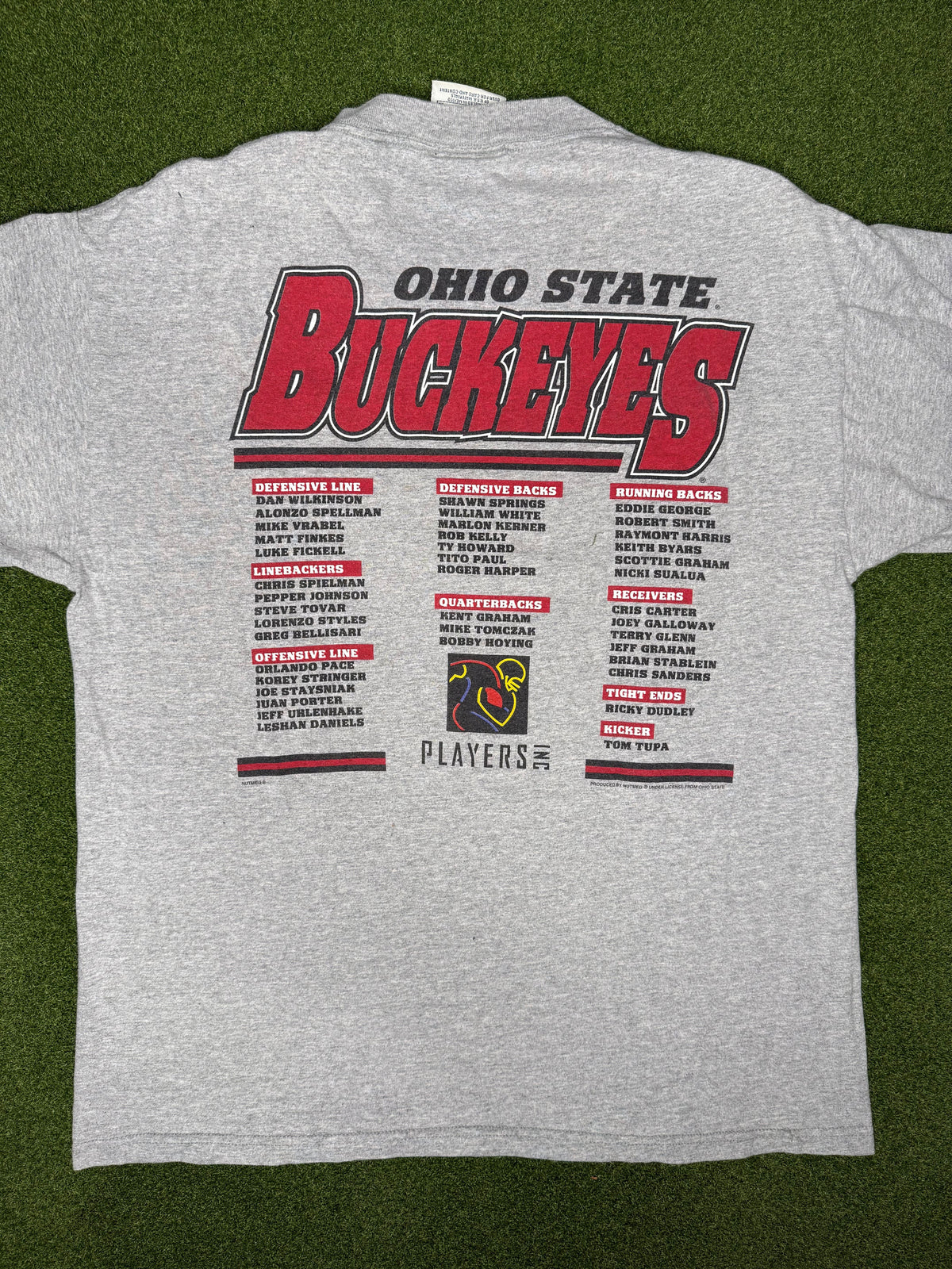 90s Ohio State Buckeyes - On Sunday - Vintage College Players T Shirt (Large)